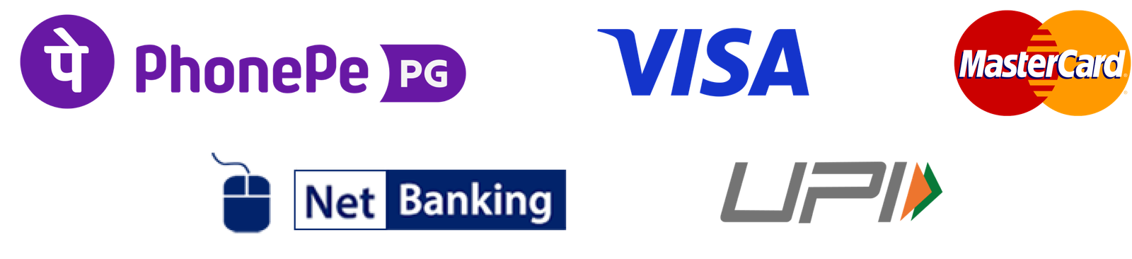 PhonePe Gpay Netbankig UPI VISA Master Card