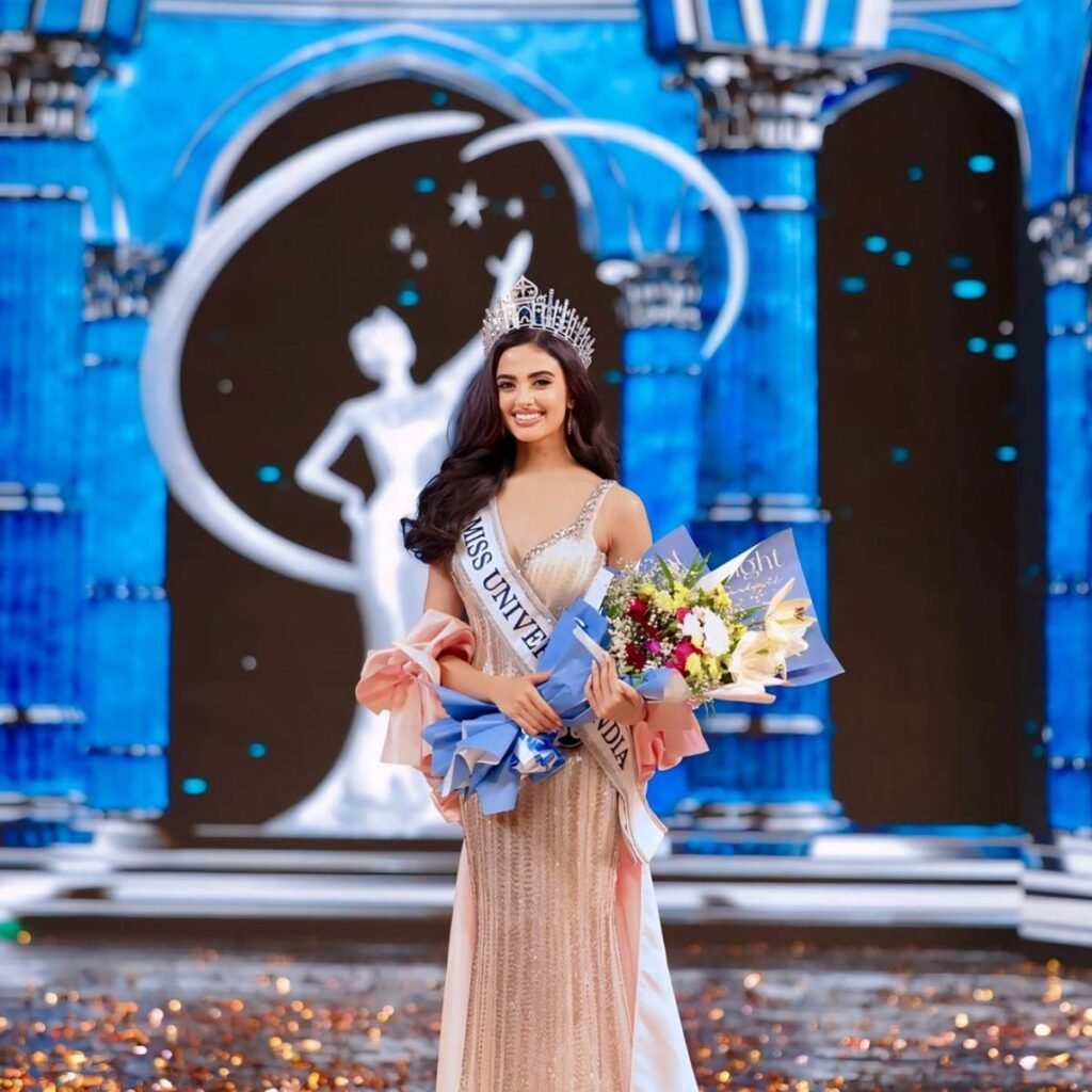 Rhea Singha from Gujarat has been crowned Miss Universe India 2024.