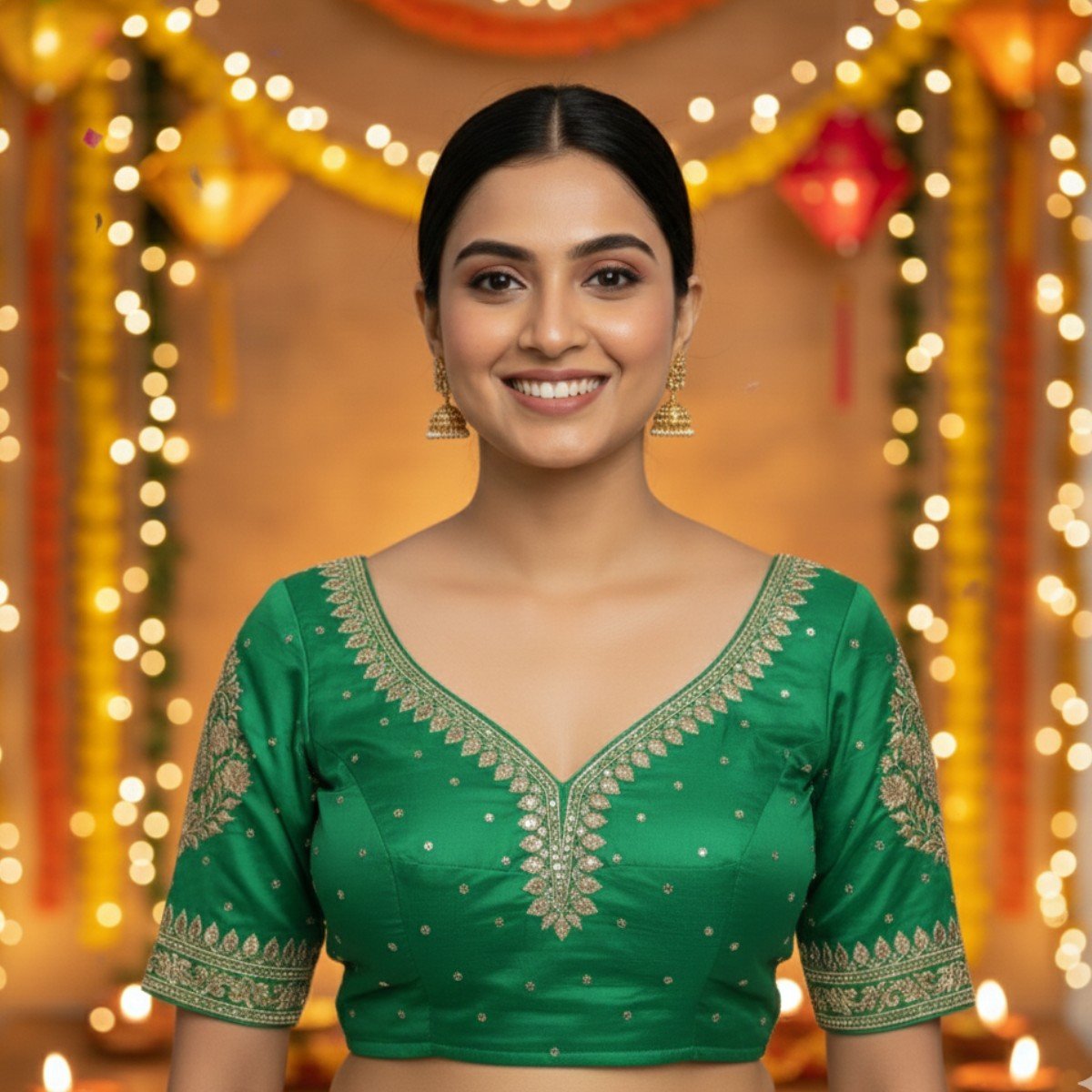 Featured image for “Cotton Satin Embroidery Blouse”